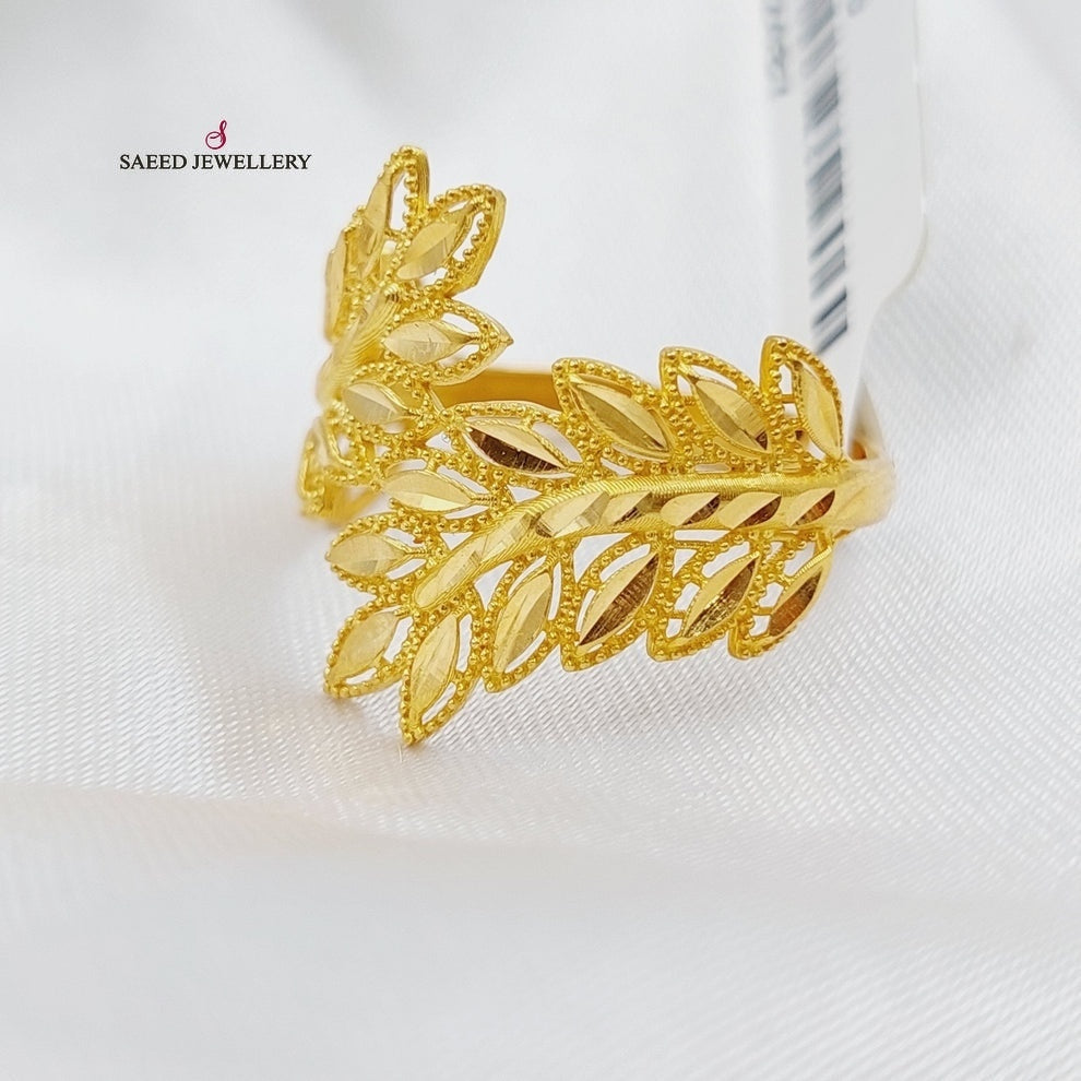 21K Spike Ring Made of 21K Yellow Gold by Saeed Jewelry-25150