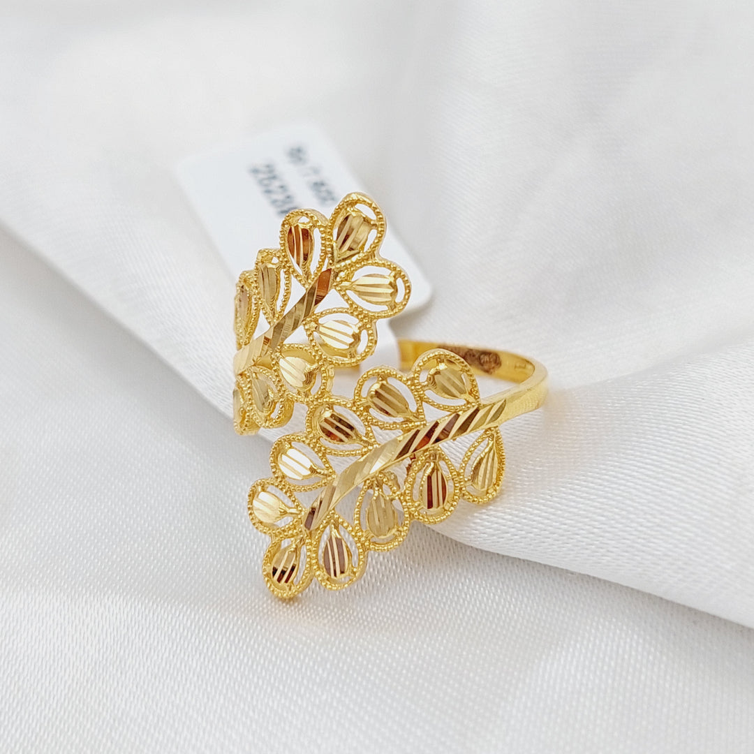 21K Spike Ring Made of 21K Yellow Gold by Saeed Jewelry-25239