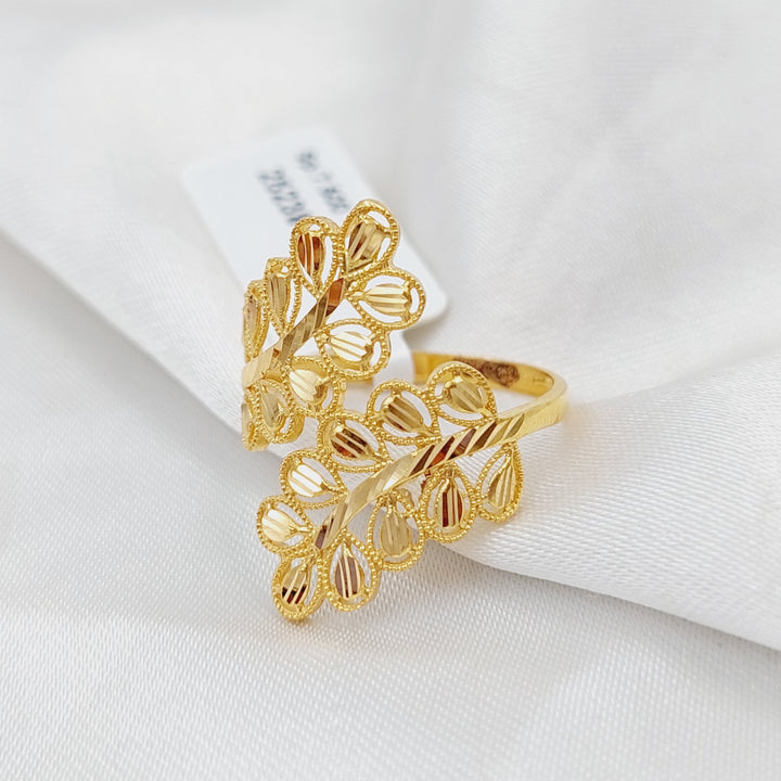 21K Spike Ring Made of 21K Yellow Gold by Saeed Jewelry-25239