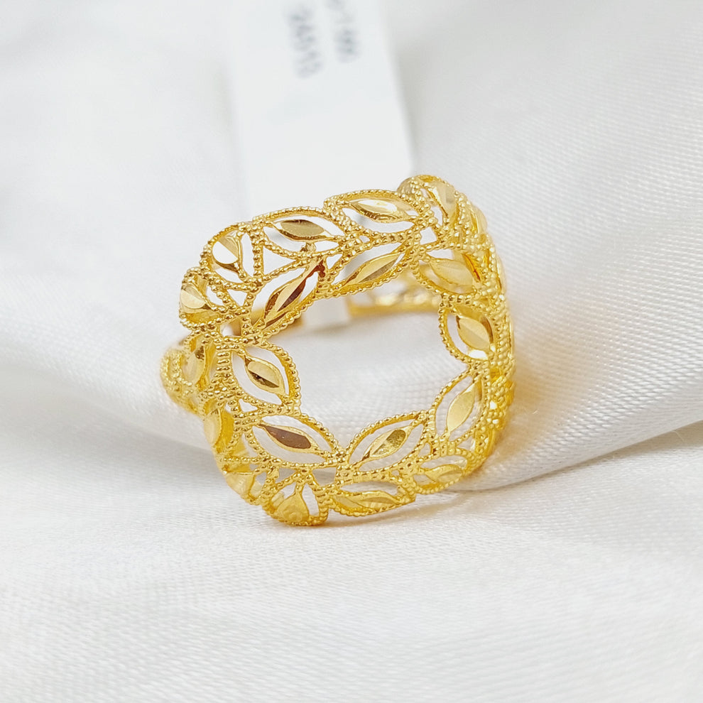 21K Spike Ring Made of 21K Yellow Gold by Saeed Jewelry-25242