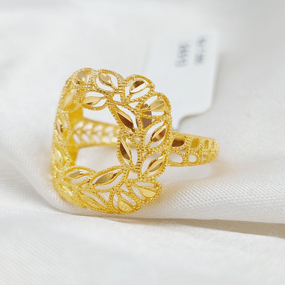 21K Spike Ring Made of 21K Yellow Gold by Saeed Jewelry-25242