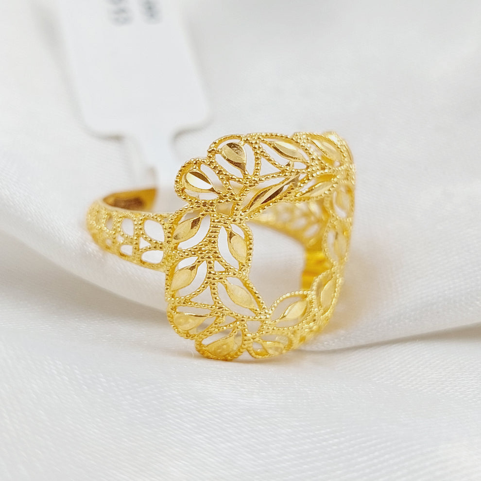 21K Spike Ring Made of 21K Yellow Gold by Saeed Jewelry-25242