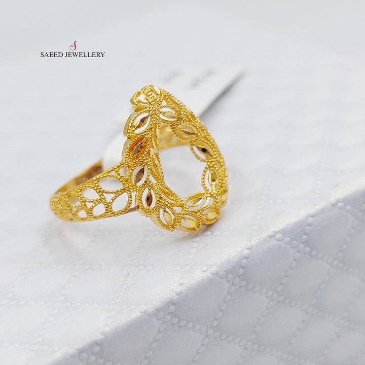 21K Spike Ring Made of 21K Yellow Gold by Saeed Jewelry-25249