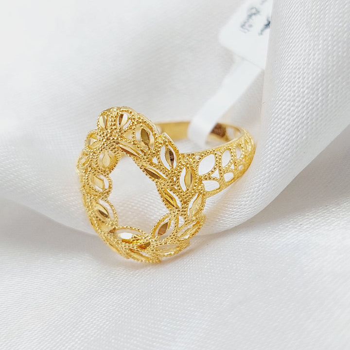 21K Spike Ring Made of 21K Yellow Gold by Saeed Jewelry-25249