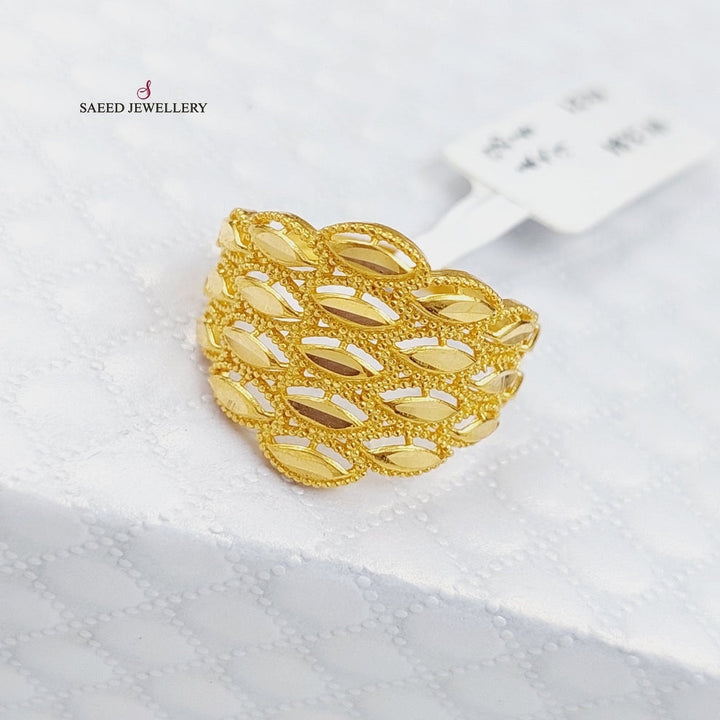 21K Spike Ring Made of 21K Yellow Gold by Saeed Jewelry-25469