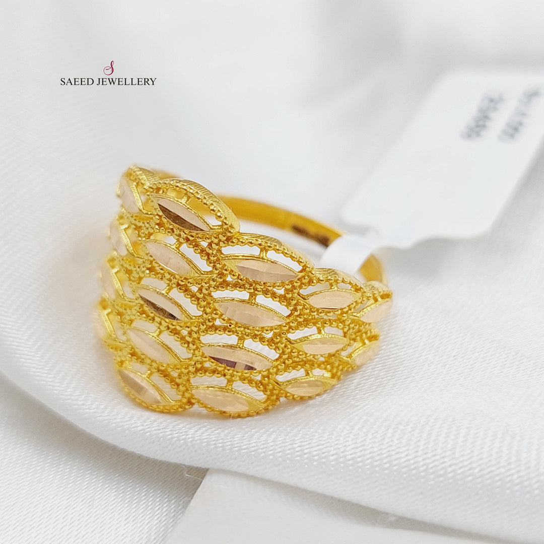 21K Spike Ring Made of 21K Yellow Gold by Saeed Jewelry-25469