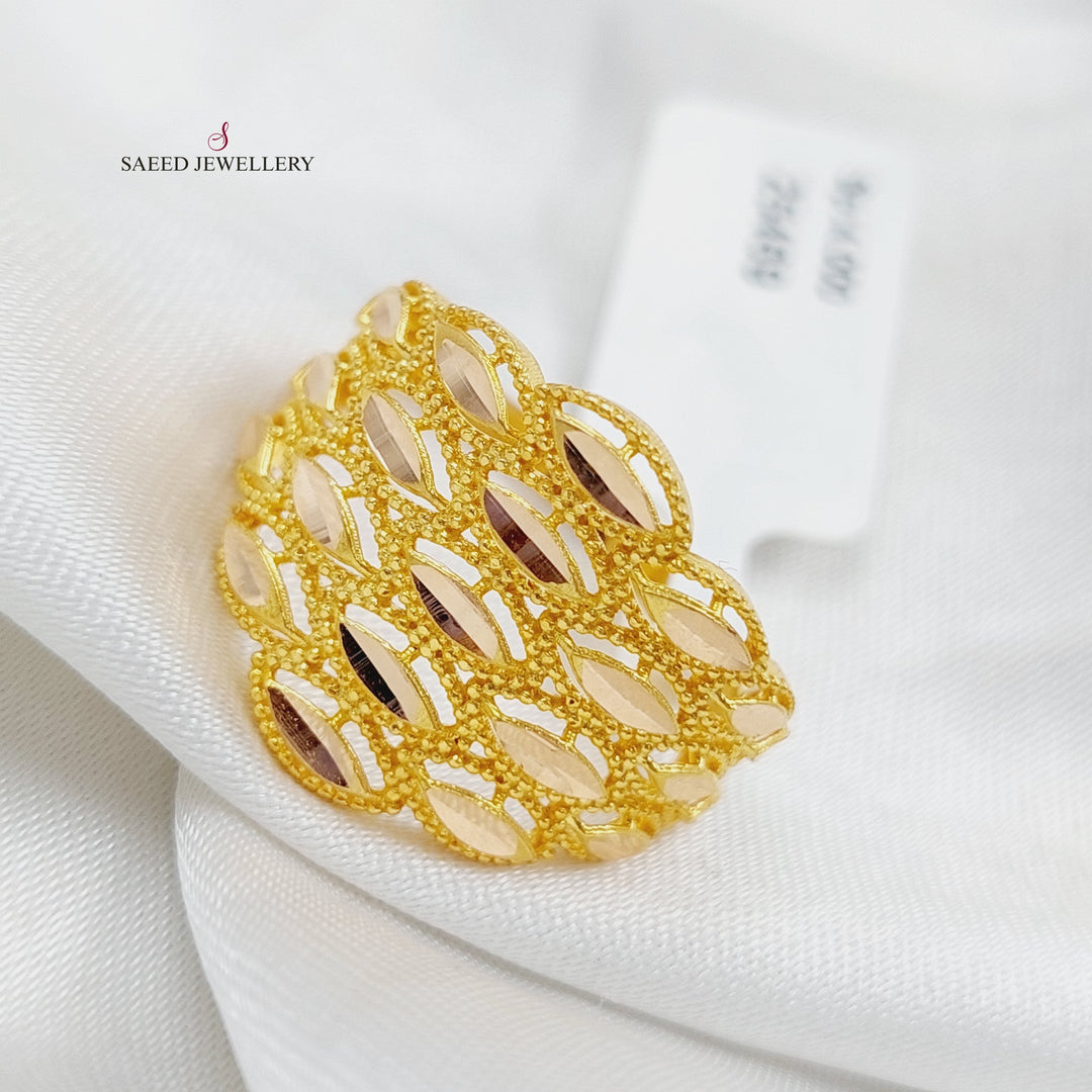 21K Spike Ring Made of 21K Yellow Gold by Saeed Jewelry-25469