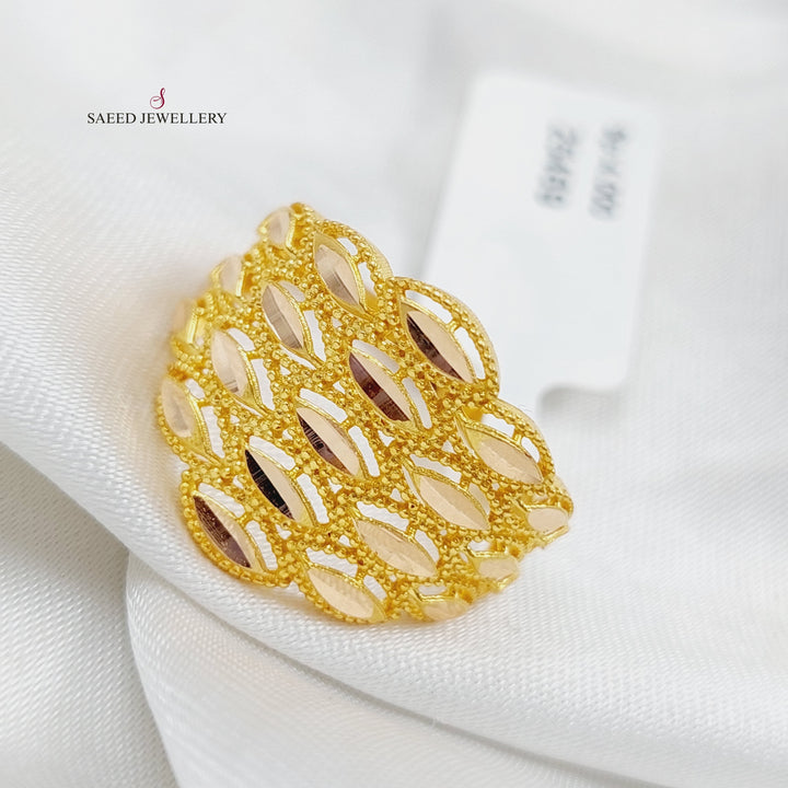 21K Spike Ring Made of 21K Yellow Gold by Saeed Jewelry-25469