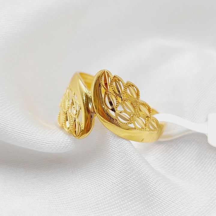 21K Spike Ring Made of 21K Yellow Gold by Saeed Jewelry-25678