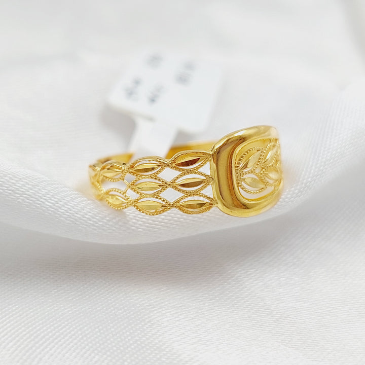 21K Spike Ring Made of 21K Yellow Gold by Saeed Jewelry-25679