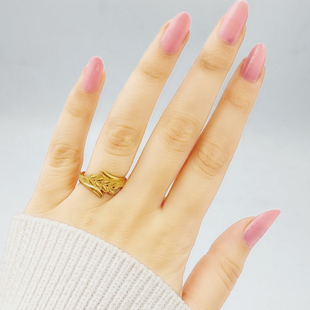 21K Spike Ring Made of 21K Yellow Gold by Saeed Jewelry-25681