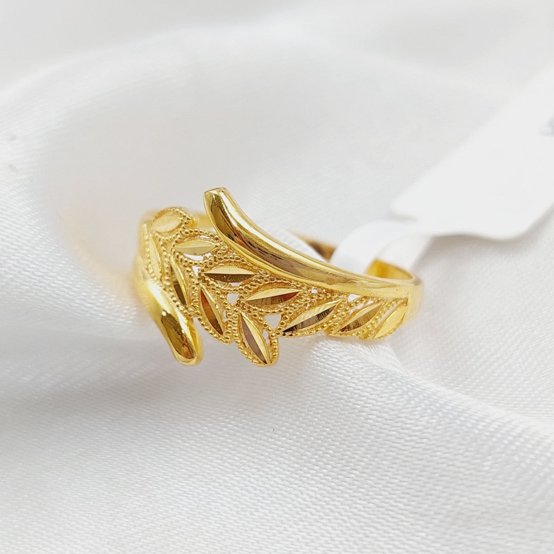 21K Spike Ring Made of 21K Yellow Gold by Saeed Jewelry-25681