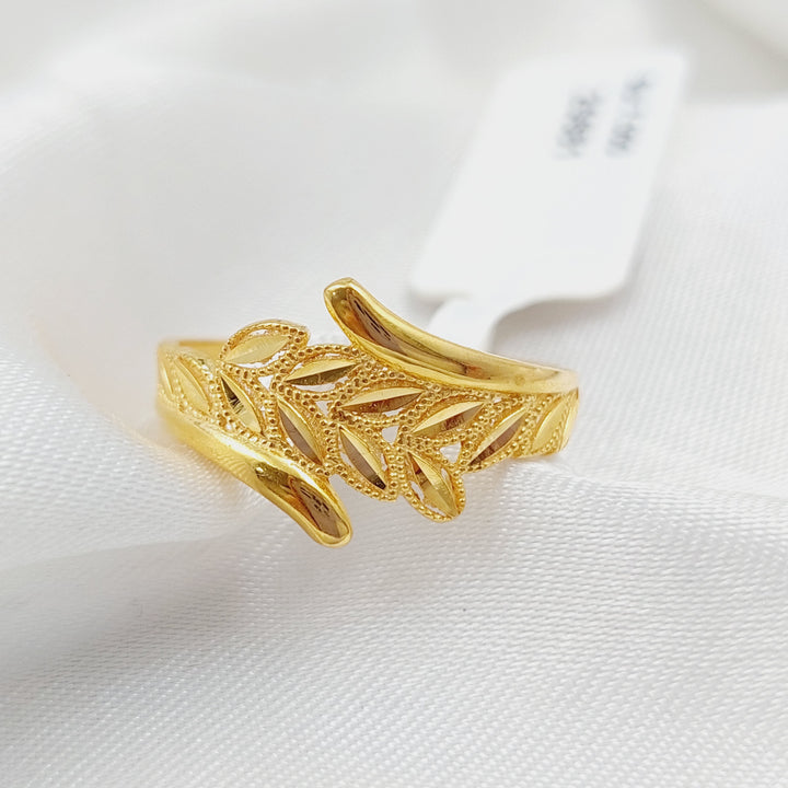 21K Spike Ring Made of 21K Yellow Gold by Saeed Jewelry-25681