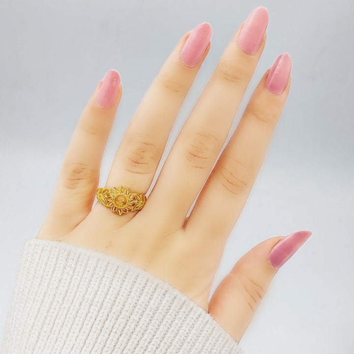 21K Spike Ring Made of 21K Yellow Gold by Saeed Jewelry-25682