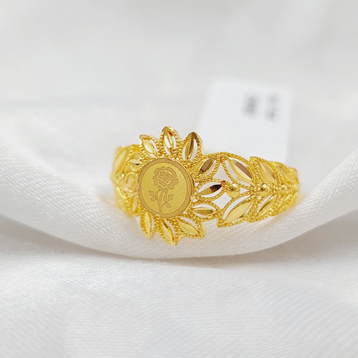 21K Spike Ring Made of 21K Yellow Gold by Saeed Jewelry-25682