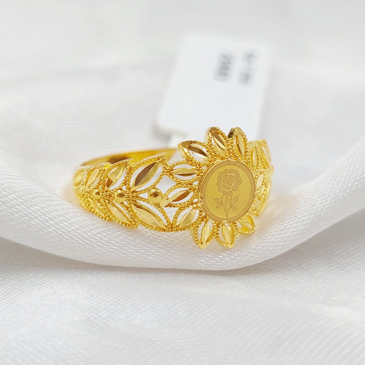 21K Spike Ring Made of 21K Yellow Gold by Saeed Jewelry-25682