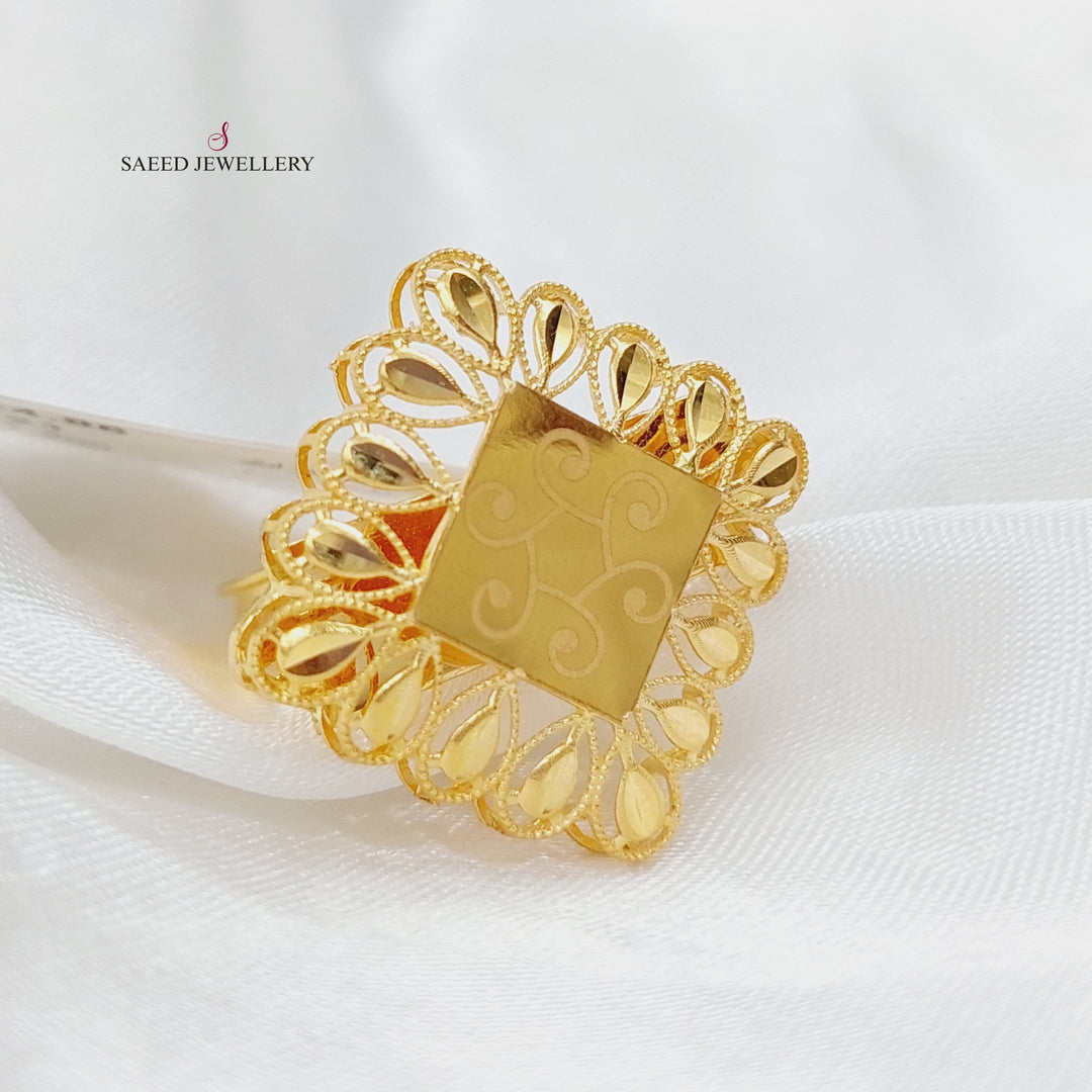 21K Spike Ring Made of 21K Yellow Gold by Saeed Jewelry-26747