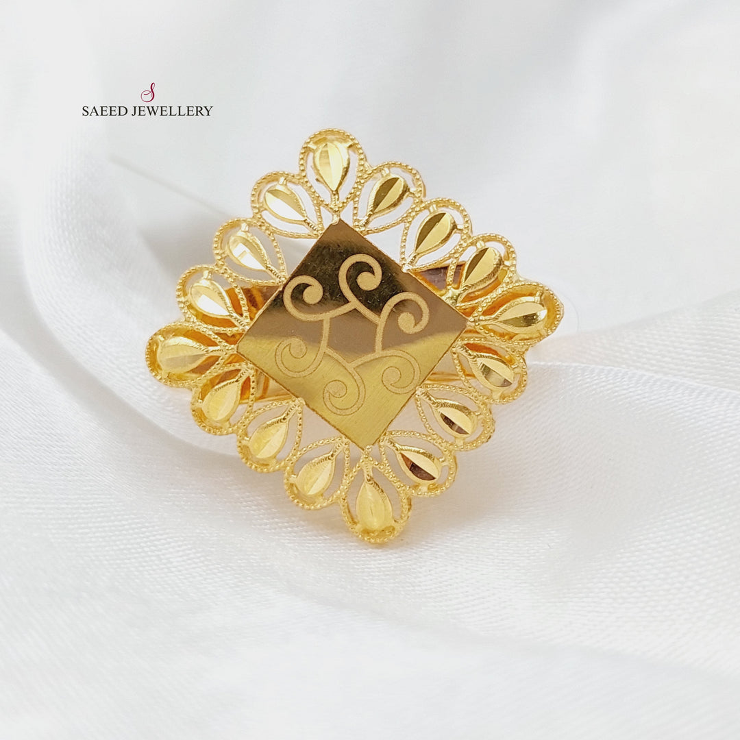 21K Spike Ring Made of 21K Yellow Gold by Saeed Jewelry-26747