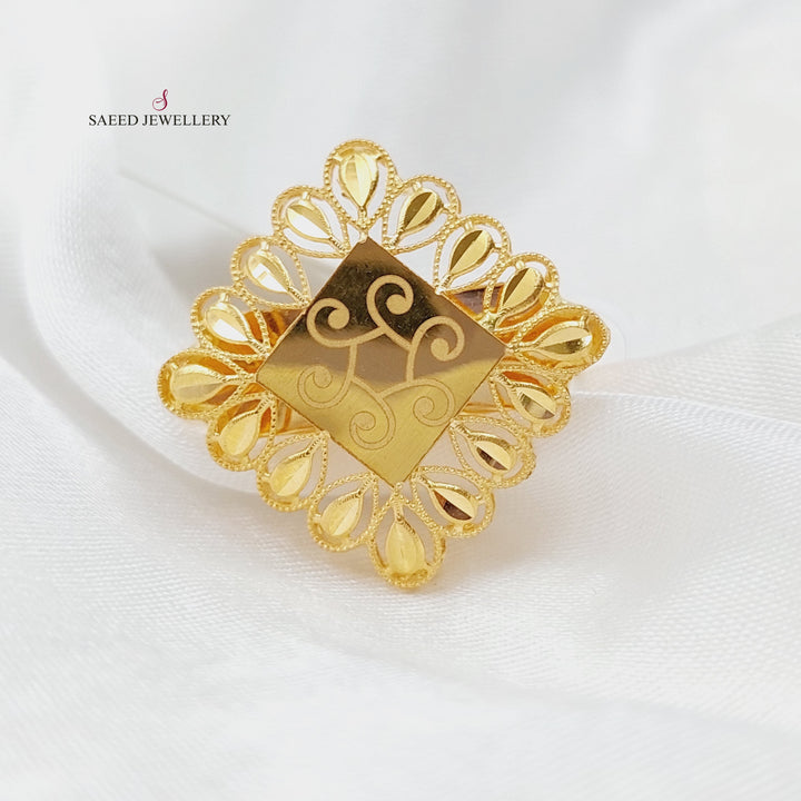 21K Spike Ring Made of 21K Yellow Gold by Saeed Jewelry-26747