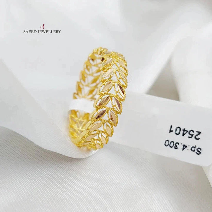 21K Spike Wedding Ring Made of 21K Yellow Gold by Saeed Jewelry-25392