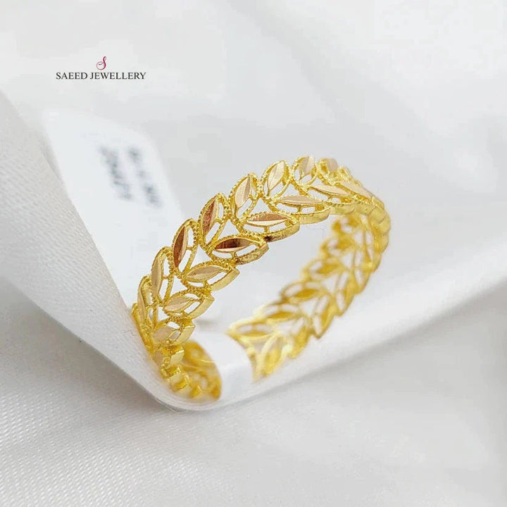 21K Spike Wedding Ring Made of 21K Yellow Gold by Saeed Jewelry-25392