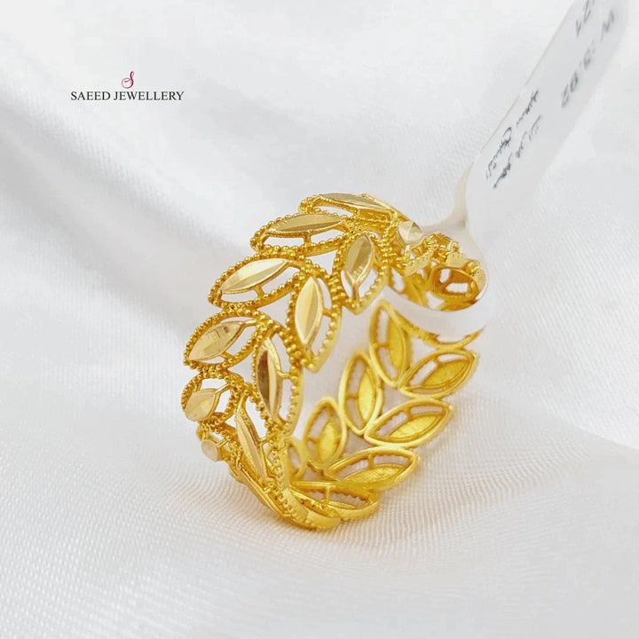 21K Spike Wedding Ring Made of 21K Yellow Gold by Saeed Jewelry-27225
