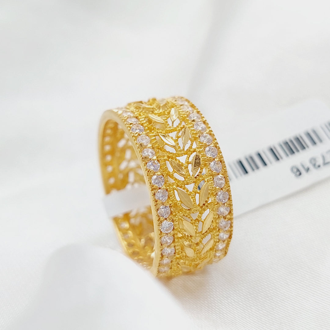 21K Spike Wedding Ring Made of 21K Yellow Gold by Saeed Jewelry-27315