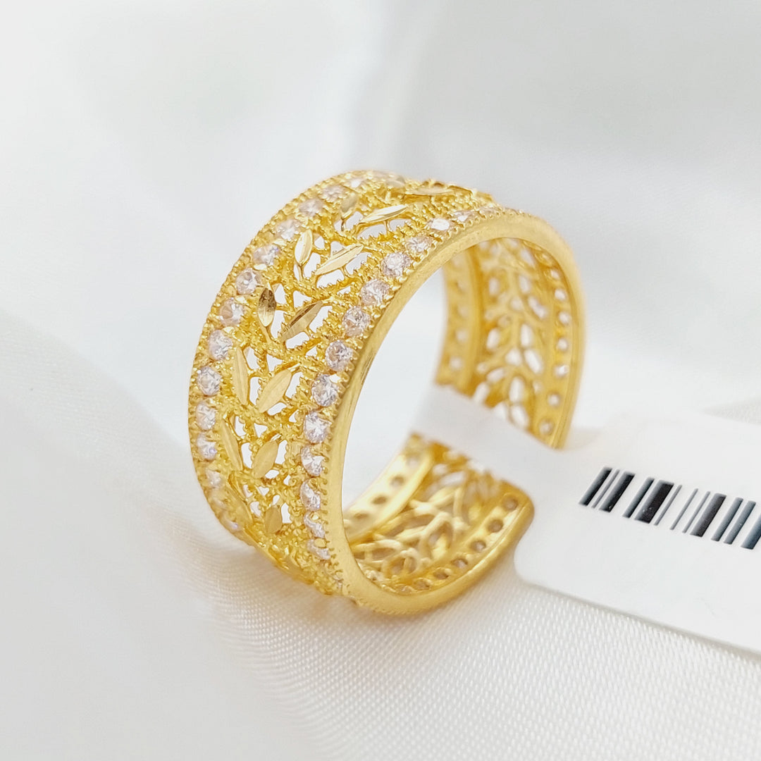 21K Spike Wedding Ring Made of 21K Yellow Gold by Saeed Jewelry-27315
