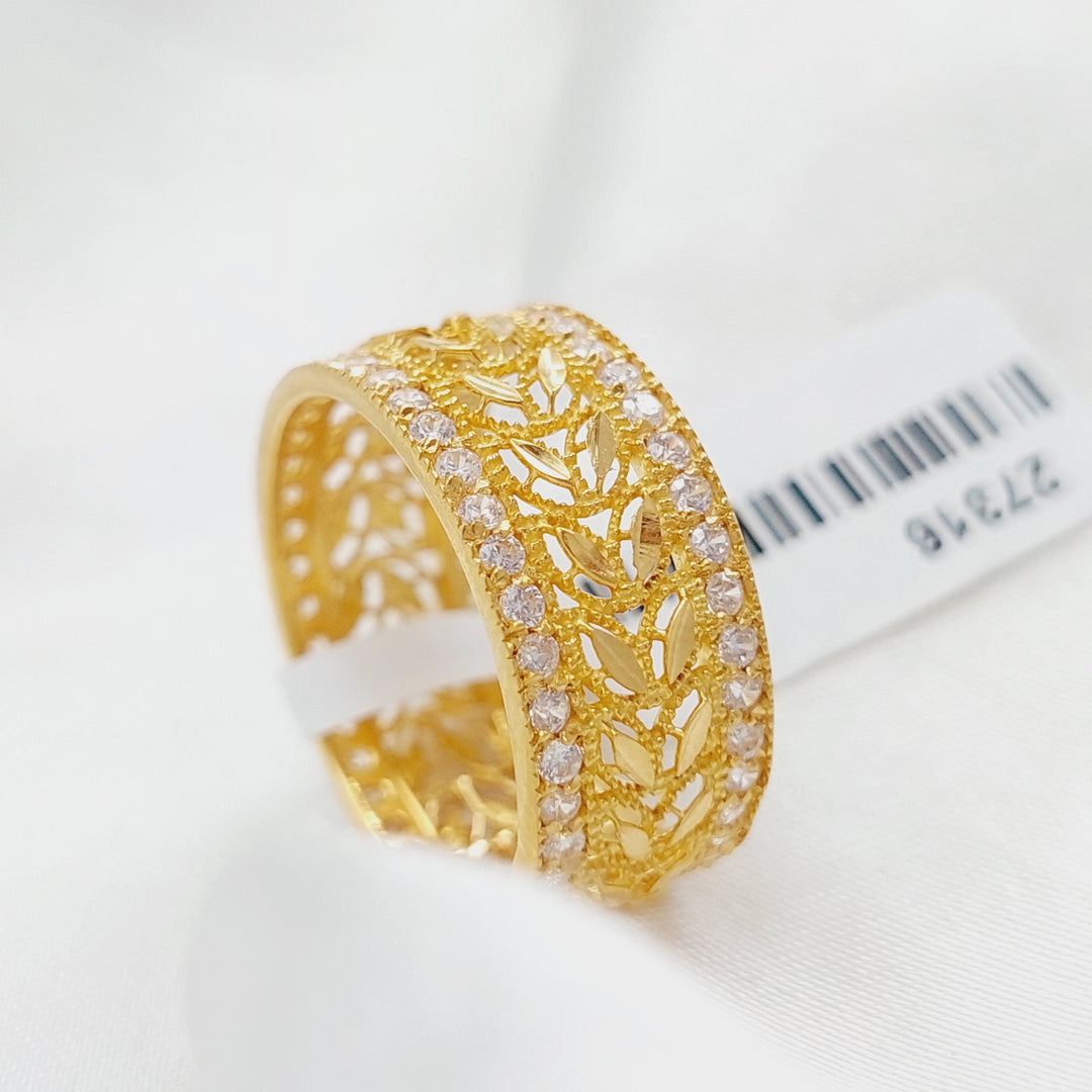 21K Spike Wedding Ring Made of 21K Yellow Gold by Saeed Jewelry-27315