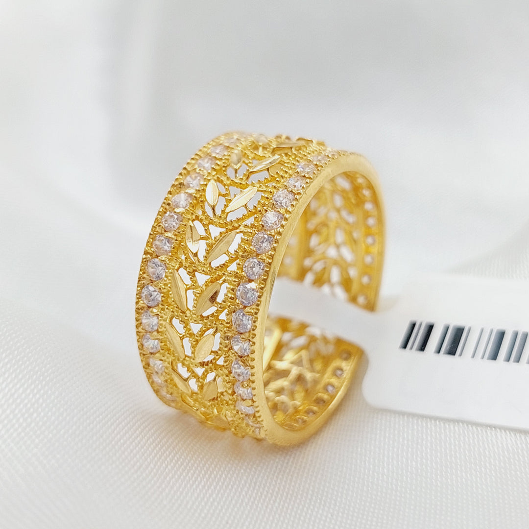 21K Spike Wedding Ring Made of 21K Yellow Gold by Saeed Jewelry-27315