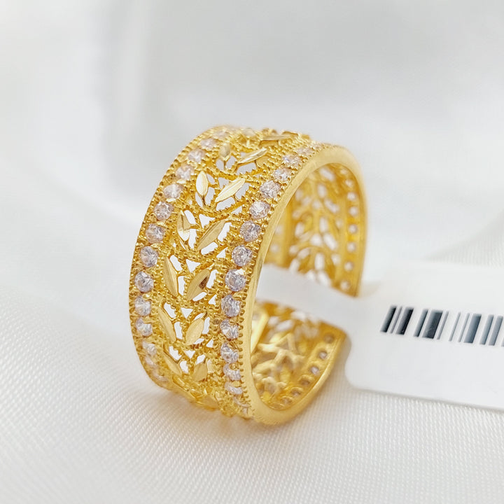 21K Spike Wedding Ring Made of 21K Yellow Gold by Saeed Jewelry-27315