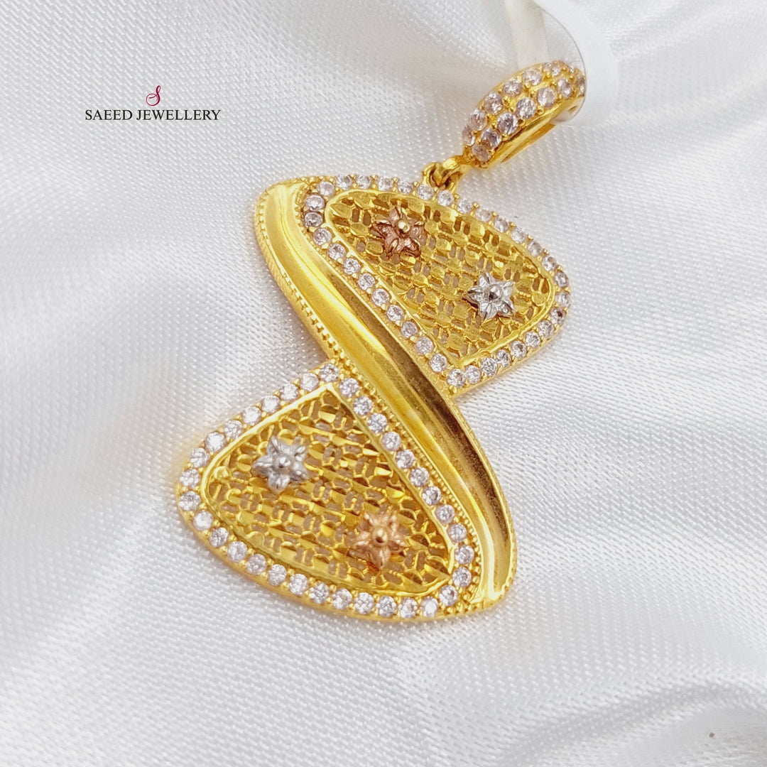 21K Stone Pendant Made of 21K Yellow Gold by Saeed Jewelry-18315