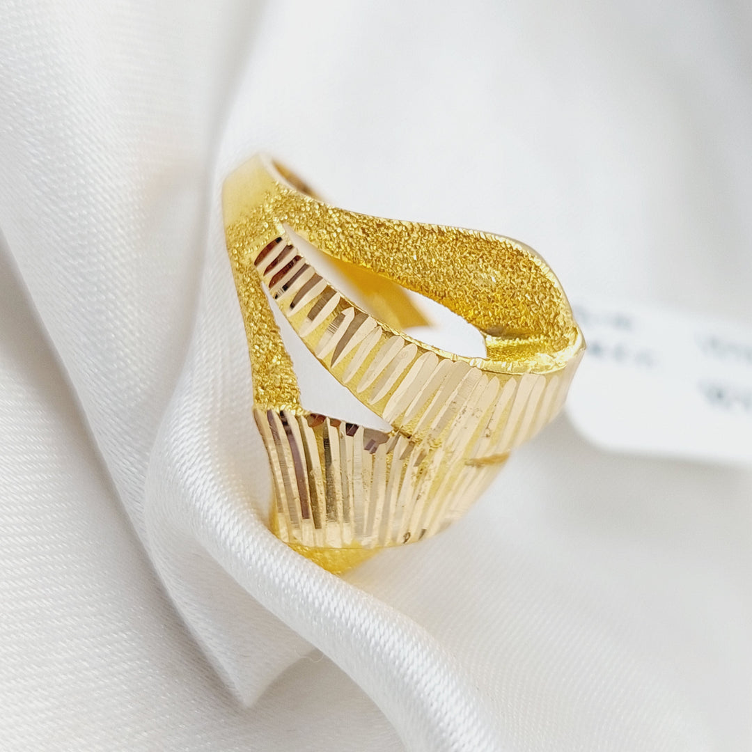 21K Sugar Ring Made of 21K Yellow Gold by Saeed Jewelry-25153