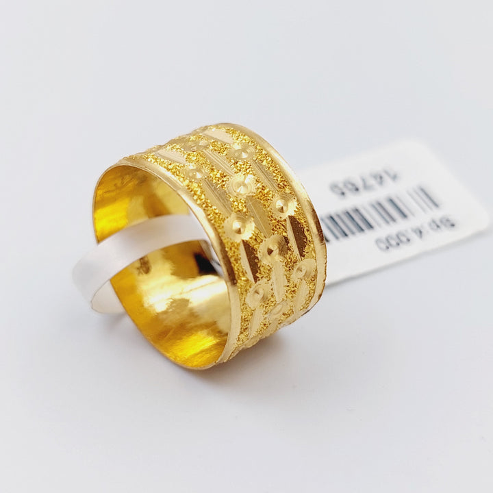 21K Gold Sugar Wedding Ring by Saeed Jewelry - Image 5