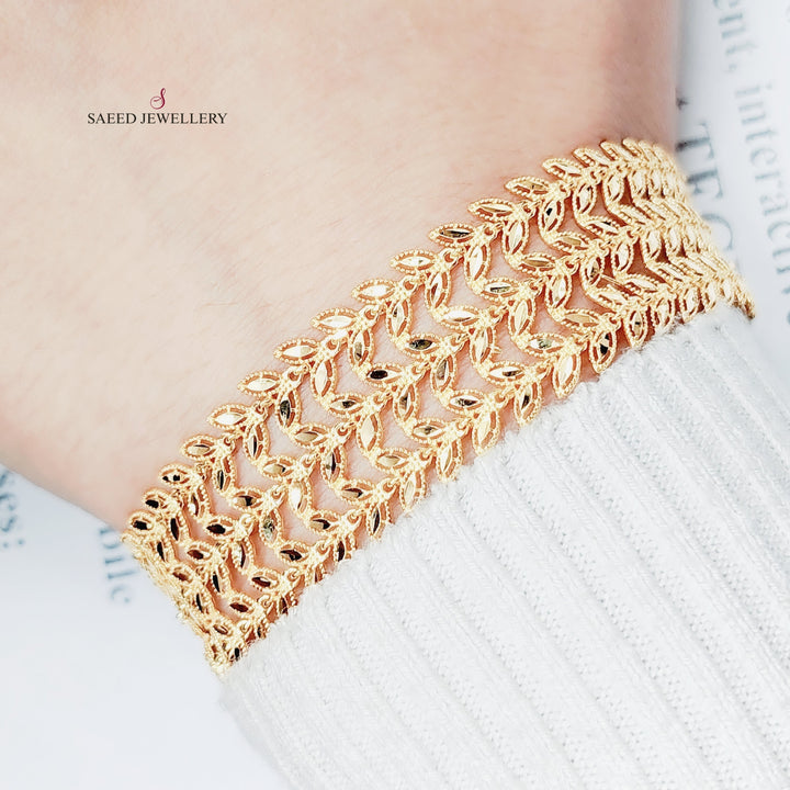 21K Sunbula Bracelet Made of 21K Yellow Gold by Saeed Jewelry-24385