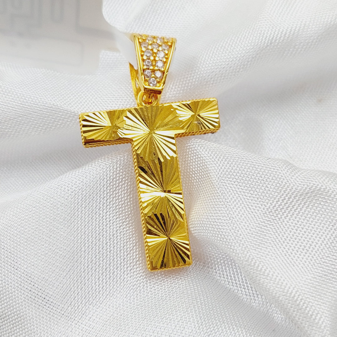 21K T Letter Pendant Made of 21K Yellow Gold by Saeed Jewelry-25601