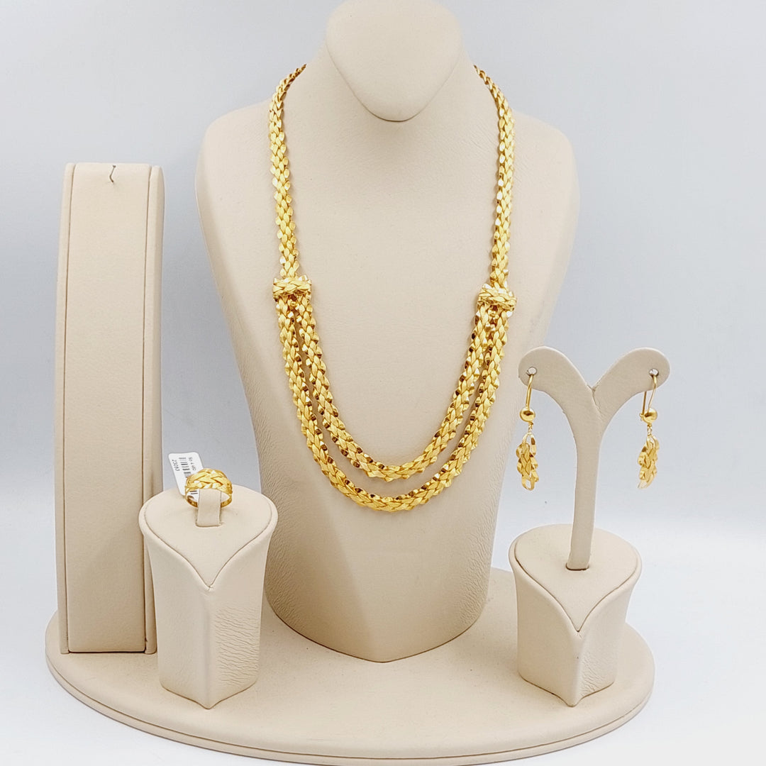 21K Gold Taft Three pieces set by Saeed Jewelry - Image 1