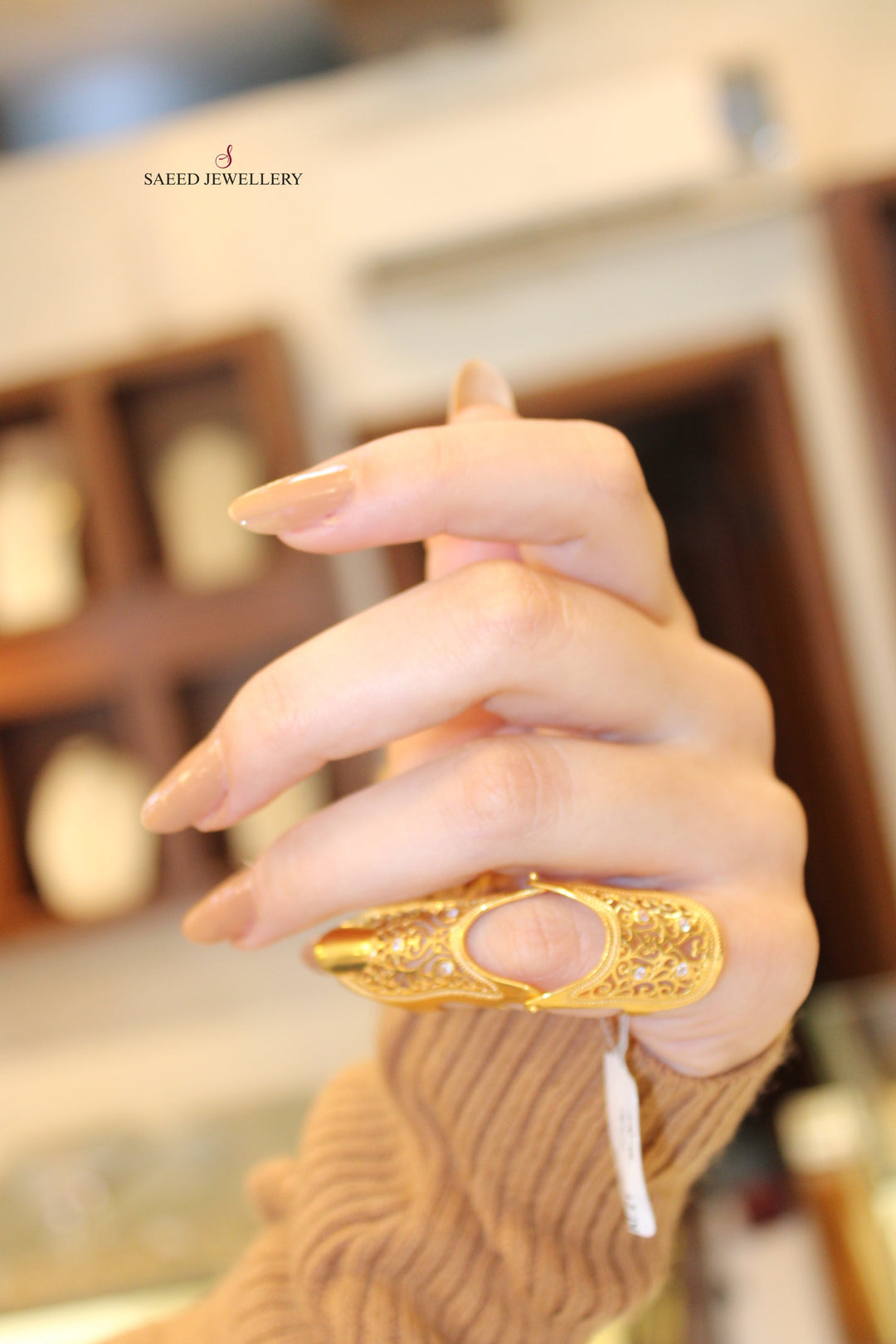 21K Gold The Nail Ring by Saeed Jewelry - Image 2