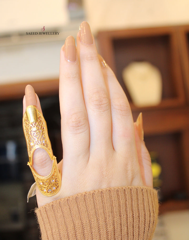 21K Gold The Nail Ring by Saeed Jewelry - Image 4