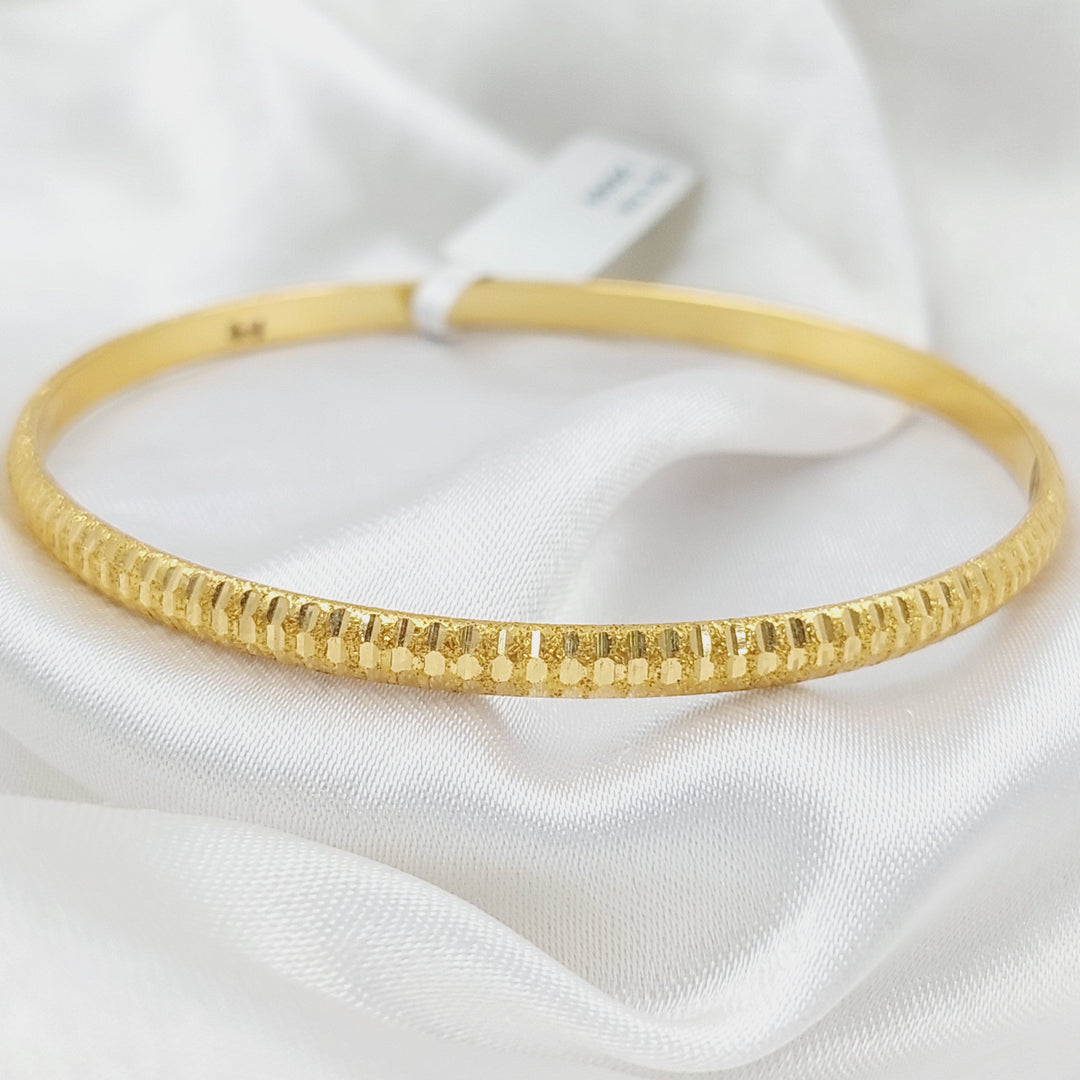 21K Thin Laser Bangle Made of 21K Yellow Gold by Saeed Jewelry-25538