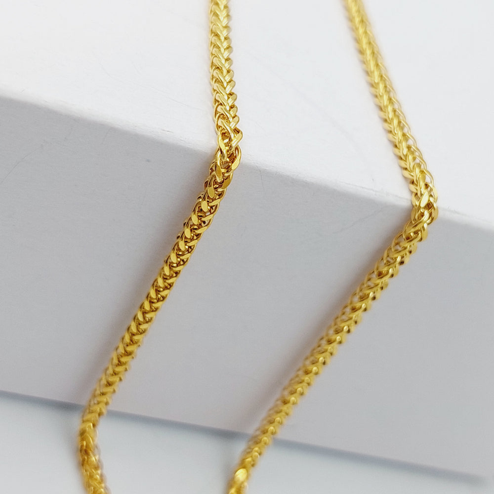 21K Thin Spiga Chain Made of 21K Yellow Gold by Saeed Jewelry-25184