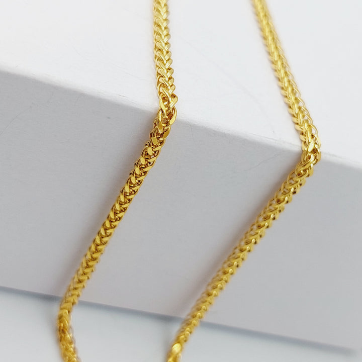 21K Thin Spiga Chain Made of 21K Yellow Gold by Saeed Jewelry-25184