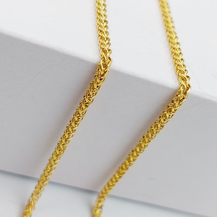 21K Thin Spiga Chain Made of 21K Yellow Gold by Saeed Jewelry-25203