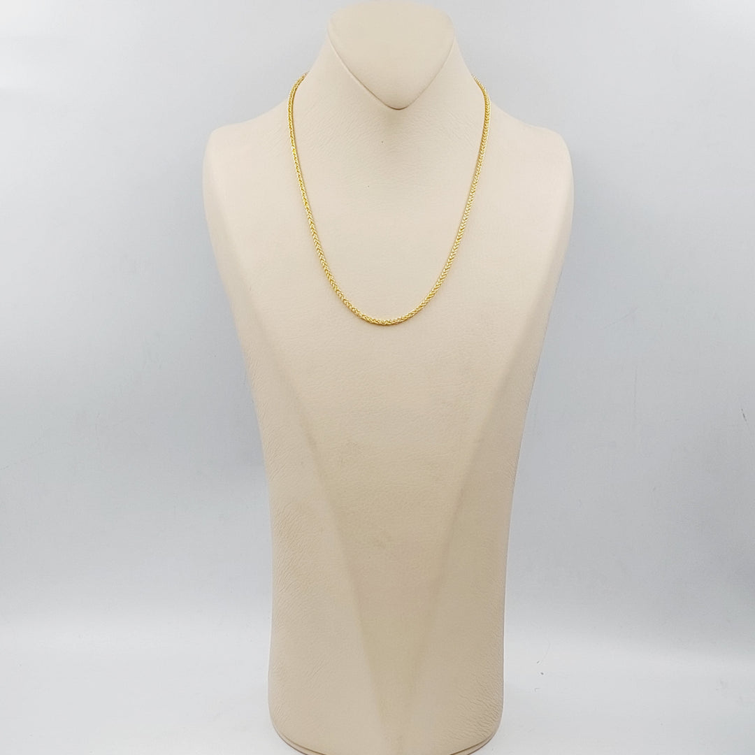 21K Thin Spiga Chain Made of 21K Yellow Gold by Saeed Jewelry-25203