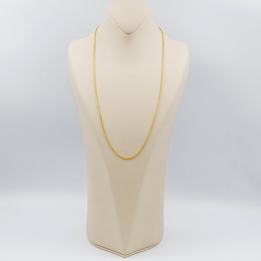 21K Thin Spiga Chain Made of 21K Yellow Gold by Saeed Jewelry-25224