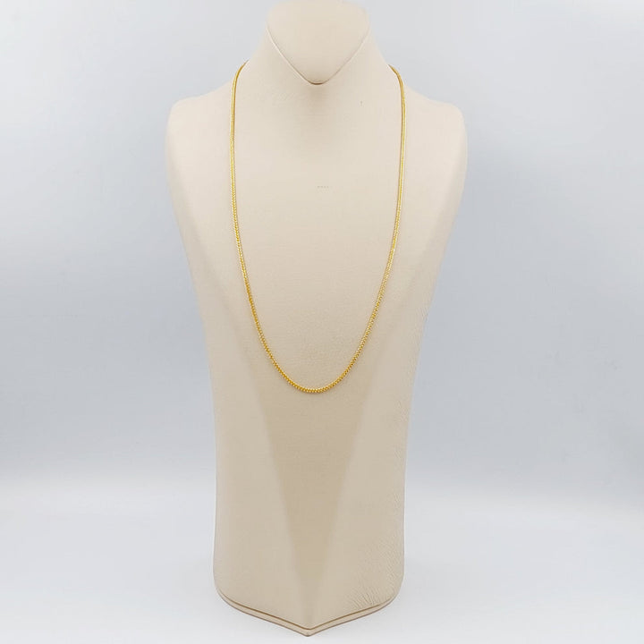 21K Thin Spiga Chain Made of 21K Yellow Gold by Saeed Jewelry-25224