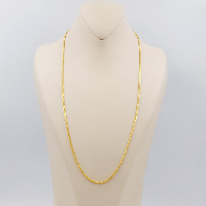 21K Thin Spiga Chain Made of 21K Yellow Gold by Saeed Jewelry-25224