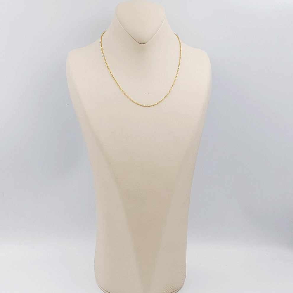 21K Thin Zarad Chain Made of 21K Yellow Gold by Saeed Jewelry-25188
