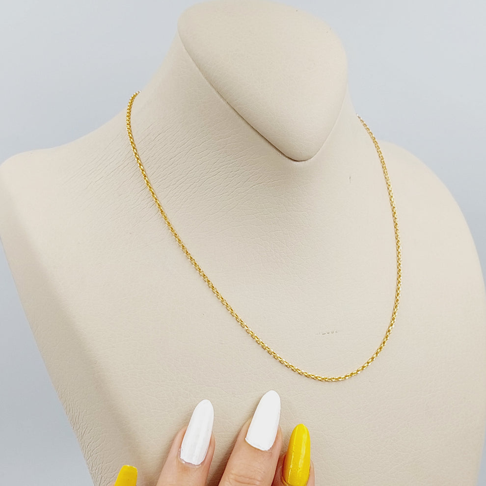 21K Thin Zarad Chain Made of 21K Yellow Gold by Saeed Jewelry-25190