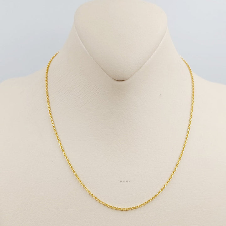 21K Thin Zarad Chain Made of 21K Yellow Gold by Saeed Jewelry-25190